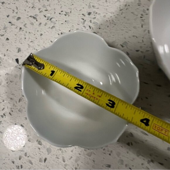 Vintage 1960s HOMCO White Lotus Flower Bowls - Dessert,Dips,Snacks - Set of 2 - Picture 7 of 11